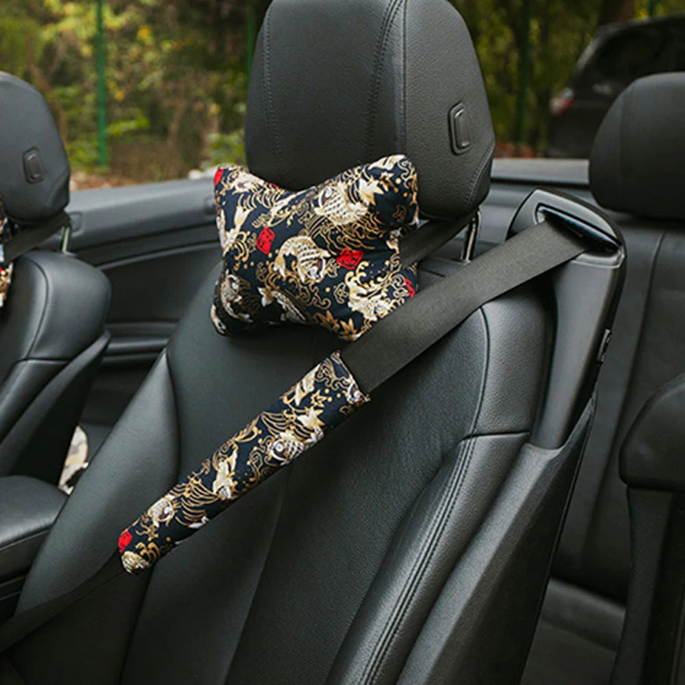 JDM Ukiyo-e Short Plush Seat Belt Cover