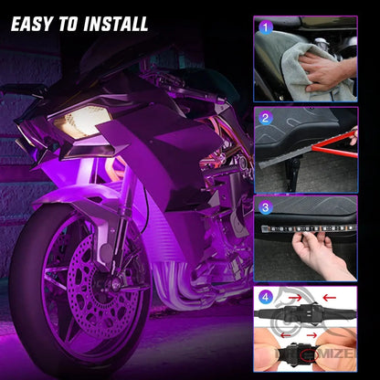 12pcs Motorcycle Underglow LED Lights Kit