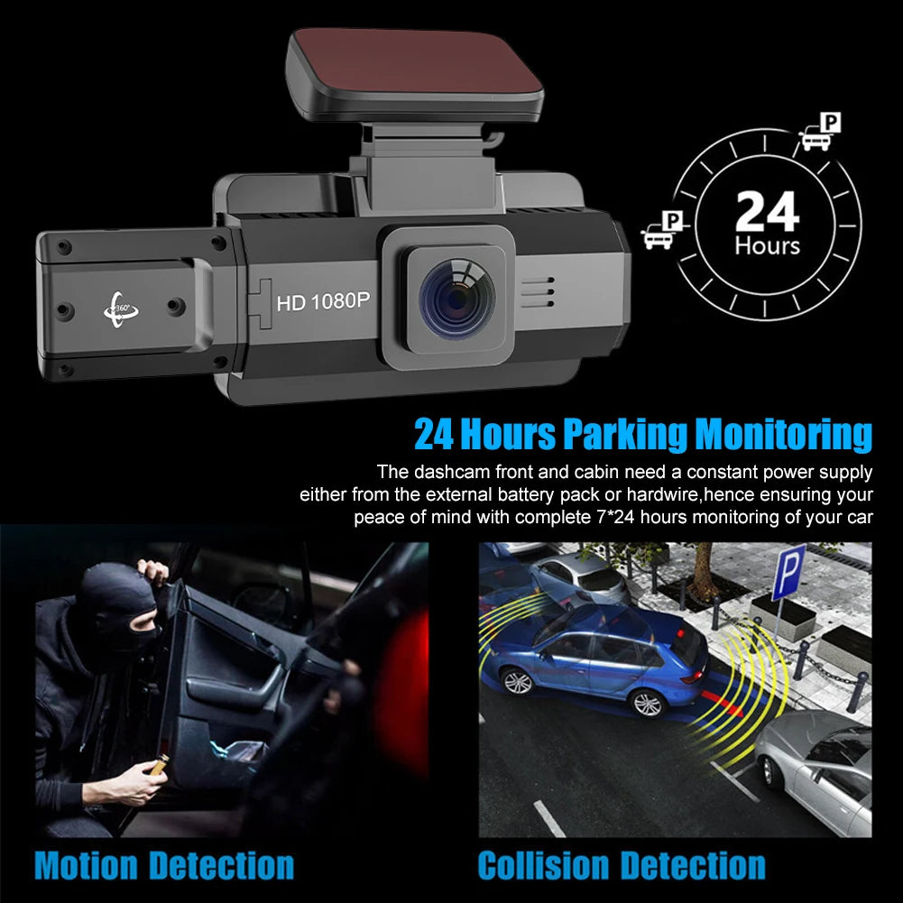 Front, Rear, and Inside Dashcam